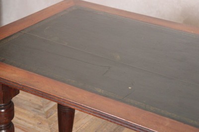 Vintage Leather Top Dining Table
